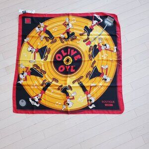 Moschino boutique! 100% Silk Scarf  (90x90 cm)